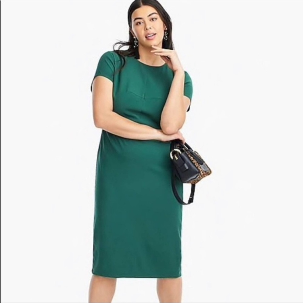 J.Crew x Universal Standard Stretch Twill Sheath Dress - Green 3X NWT